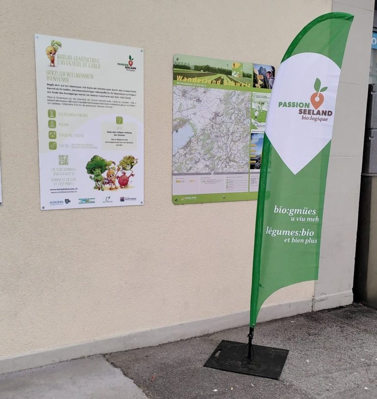 Der Startpunkt von Karlas Gemüsetrail am Bahnhof Kerzers